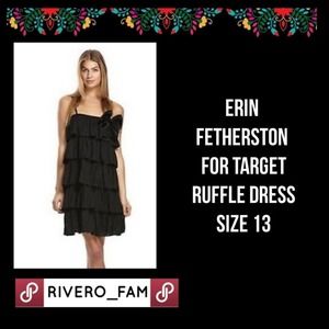 ERIN FETHERSTON BY TARGET | BLACK RUFFLE DRESS